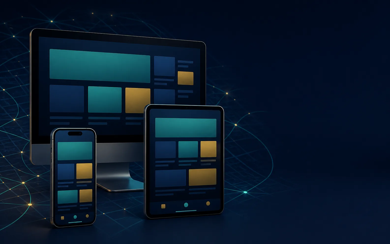 Catálogo visualizado em computador, celular e tablet